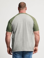 BadRhino Big & Tall Green Raglan T-Shirt - Image 3 of 5