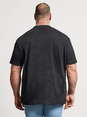 BadRhino Big & Tall Black Acid Wash Motley Crue T-Shirt - Image 2 of 4