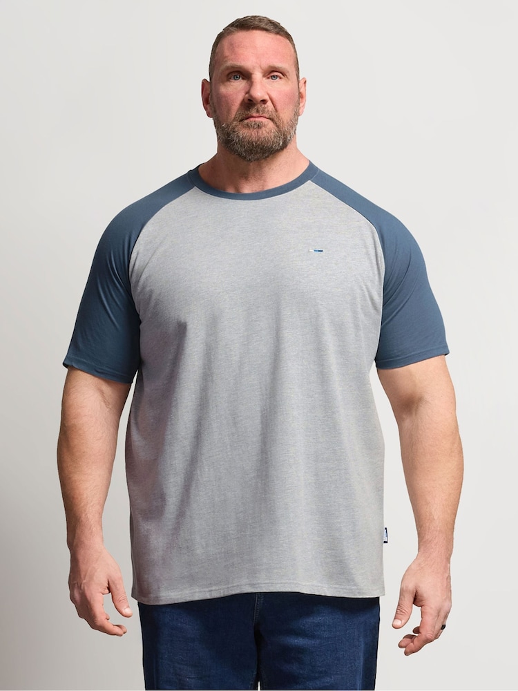 BadRhino Big & Tall Blue Raglan T-Shirt - Image 1 of 4