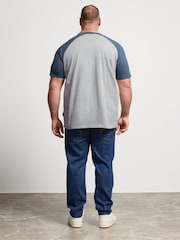 BadRhino Big & Tall Blue Raglan T-Shirt - Image 3 of 4