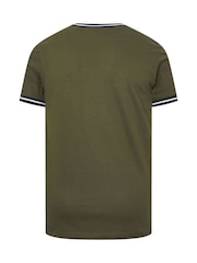 BadRhino Big & Tall Green Long Pique Ringer T-Shirt - Image 6 of 6