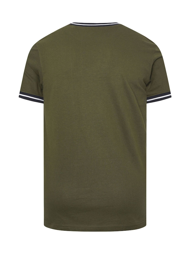 BadRhino Big & Tall Green Long Pique Ringer T-Shirt - Image 6 of 6 BadRhino Big & Tall Green Long Pique Ringer T-Shirt - Image 6 of 6