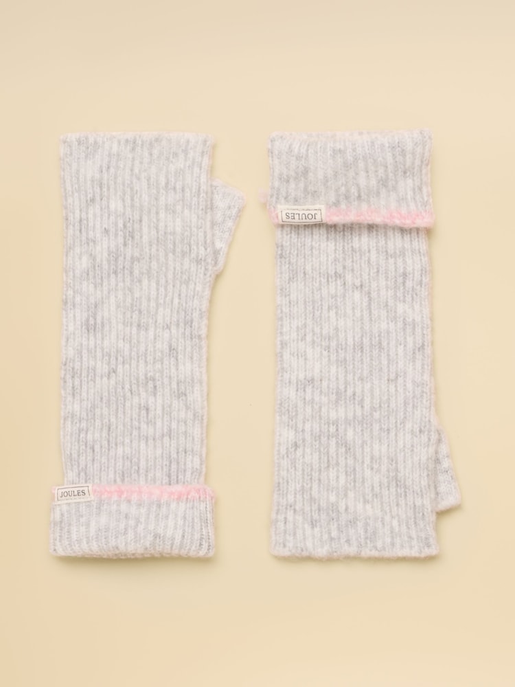 Joules Fingerless Grey Gloves - Image 1 of 3 Joules Fingerless Grey Gloves - Image 1 of 3