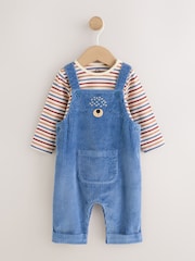 Navy Blue Bear Cord Dungarees and Bodysuit Baby Set (0mths-3yrs) - Image 1 of 10