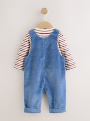 Navy Blue Bear Cord Dungarees and Bodysuit Baby Set (0mths-3yrs) - Image 3 of 10