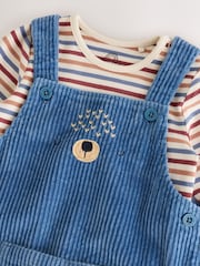 Navy Blue Bear Cord Dungarees and Bodysuit Baby Set (0mths-3yrs) - Image 5 of 10