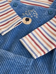 Navy Blue Bear Cord Dungarees and Bodysuit Baby Set (0mths-3yrs) - Image 6 of 10