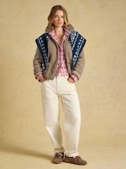 Joules Kendra Blue & White Bandana Reversible Triangle Scarf - Image 3 of 7