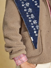 Joules Kendra Blue & White Bandana Reversible Triangle Scarf - Image 6 of 7