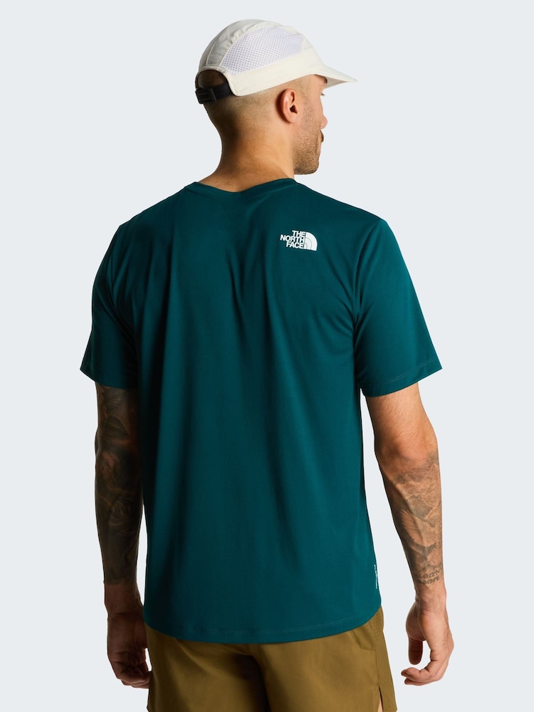 The North Face Green Regular Fit 24/7 T-Shirt - Image 2 of 4 The North Face Green Regular Fit 24/7 T-Shirt - Image 2 of 4