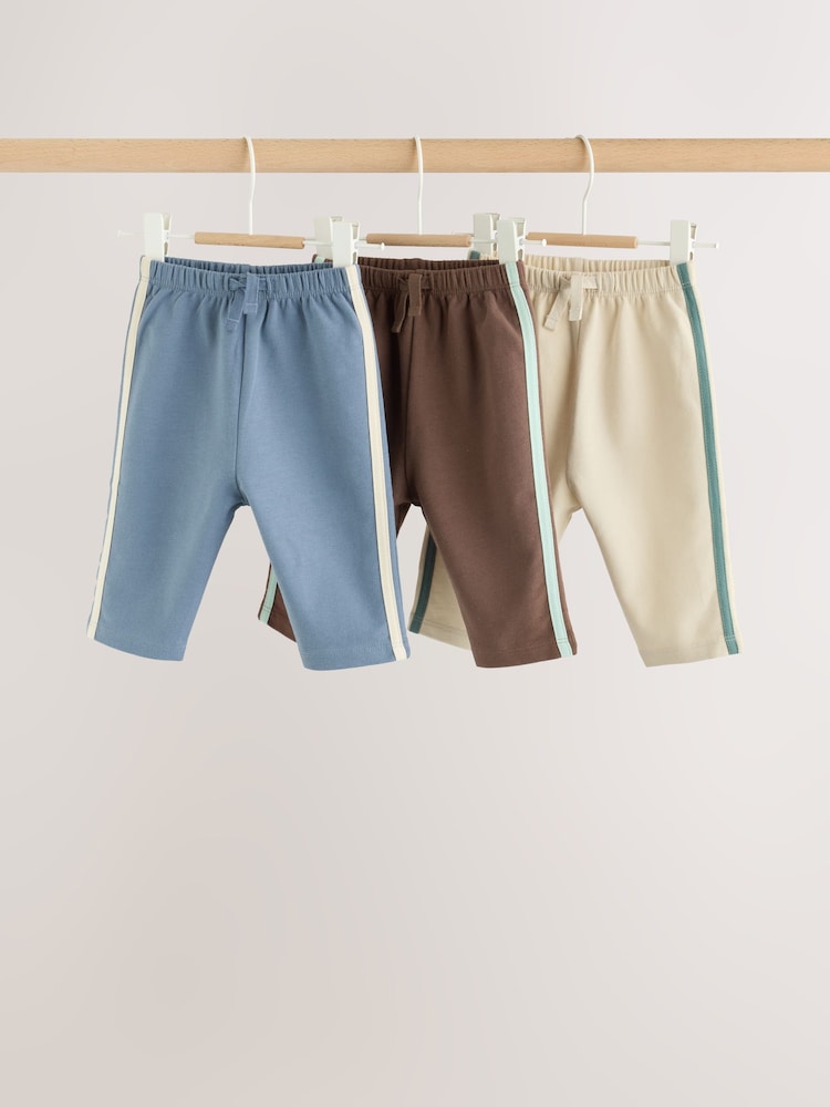 Azul/Verde - Pack de 3 pantalones de chándal de pernera recta para bebé (0 meses - 2 años) - Imagen 1 de 10