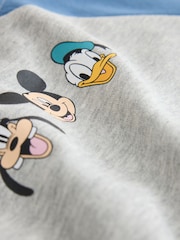 Grey Colour Block Mickey Mouse Printed Crew Sweatshirt (3mths-8yrs) - Image 7 of 8