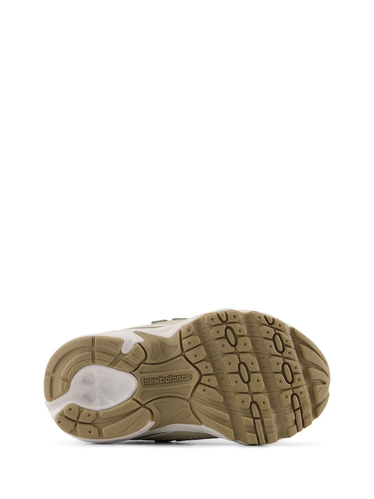 New Balance Taupe Brown Infant 740 Bungee Lace Trainers - Image 8 of 8