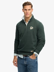 Superdry Green Athletic SD Co Half Zip Sweatshirt - Image 2 of 4