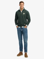 Superdry Green Athletic SD Co Half Zip Sweatshirt - Image 3 of 4