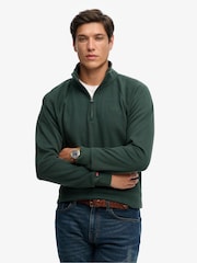 Superdry Green Essential Logo Raglan Henley Jumper - Image 1 of 7