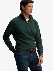 Superdry Green Essential Logo Raglan Henley Jumper - Image 5 of 7