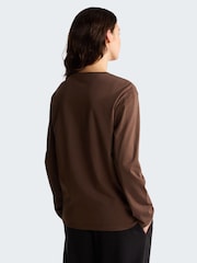 The North Face Brown Essential Simple Dome Long Sleeve T-Shirt - Image 2 of 5