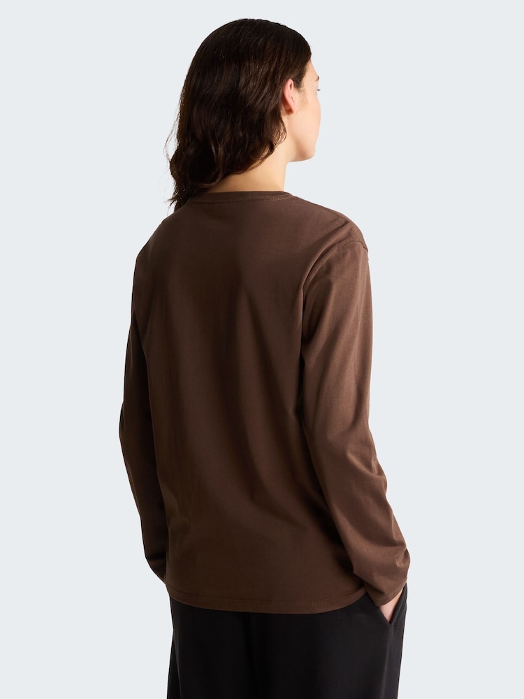 The North Face Brown Essential Simple Dome Long Sleeve T-Shirt - Image 2 of 5
