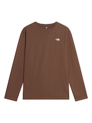 The North Face Brown Essential Simple Dome Long Sleeve T-Shirt - Image 4 of 5