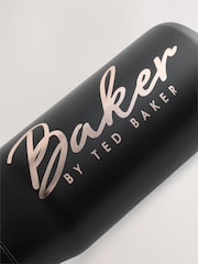 Baker by Ted Baker Black & Rose Gold Back To School Stainless Steel Water Bottle With Straw - Image 3 of 4
