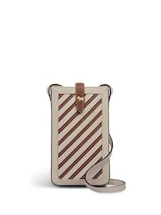Radley White Willis Street Stripe Phone Cross-Body Bag - Image 1 of 6