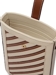 Radley White Willis Street Stripe Phone Cross-Body Bag - Image 3 of 6