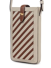 Radley White Willis Street Stripe Phone Cross-Body Bag - Image 4 of 6