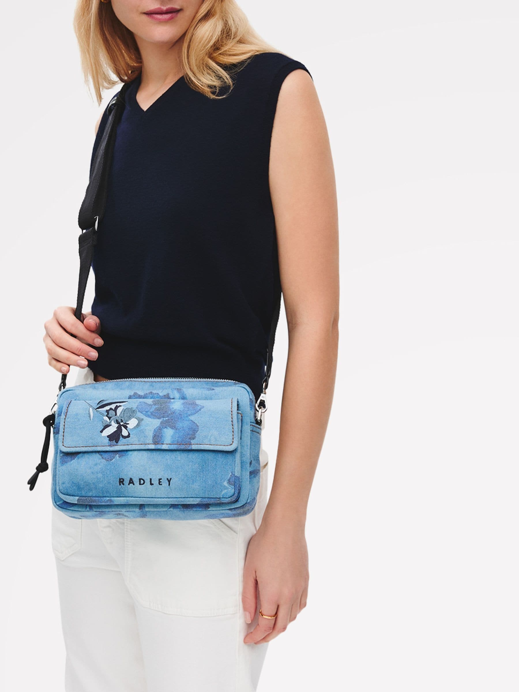 Buy Radley Blue Eden Row Denim Cross-Body Bag from the Next UK