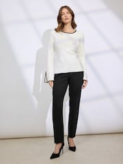 Star by Julien MacDonald Cream Contrast Trim Jumper - Image 3 of 4