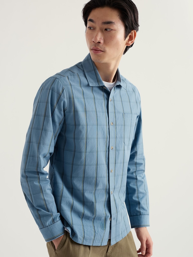 Seasalt Cornwall Blue Men's Banyan Shirt - Image 2 of 5