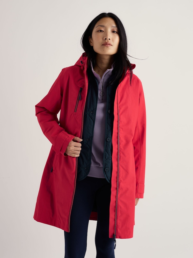 Seasalt Cornwall Pink Petite Coverack Waterproof Coat - Image 1 of 5