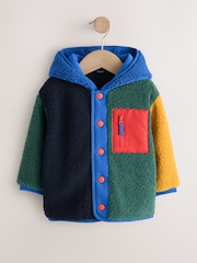 Multi Bright Colourblock Hooded Fleece (3mths-7yrs) - Image 1 of 5