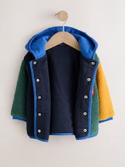 Multi Bright Colourblock Hooded Fleece (3mths-7yrs) - Image 3 of 5