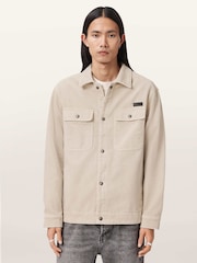 AllSaints White Castleford Jacket - Image 1 of 7
