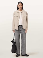 AllSaints White Castleford Jacket - Image 3 of 7