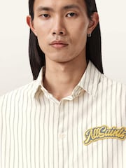 AllSaints White Samuel Long Sleeve Shirt - Image 5 of 7