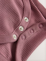 Burgundy/Ecru Spot Woven Baby Dungaree And Bodysuit 2 Piece Set (0mths-2yrs) - Image 8 of 8