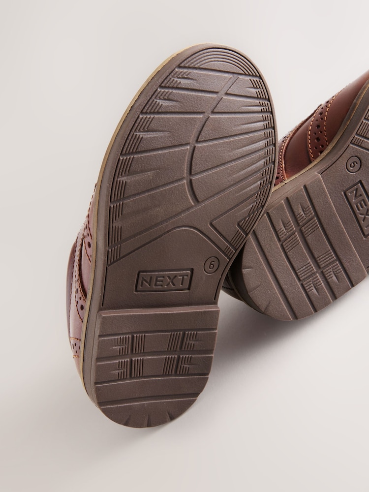 Tan Brown Wide Fit (G) Lace Up Brogue Shoes - Image 5 of 5 Tan Brown Wide Fit (G) Lace Up Brogue Shoes - Image 5 of 5