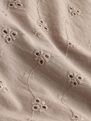 Chocolate Brown Broderie Baby Romper (0mths-2yrs) - Image 7 of 8