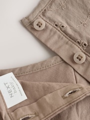 Chocolate Brown Broderie Baby Romper (0mths-2yrs) - Image 8 of 8