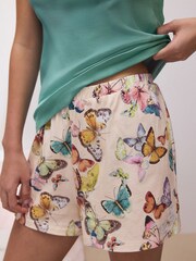 Teal Blå fjäril - Ribbväst Kort Pyjamas Set - Bild 5 av 5