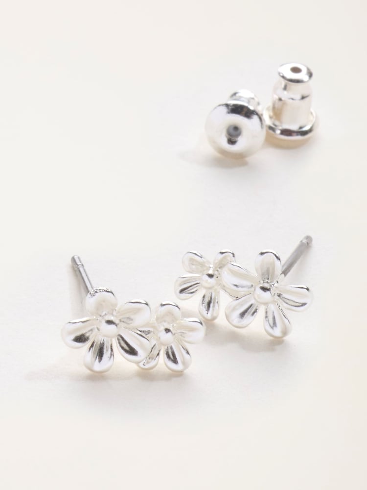FatFace Double Flower Studs - Imagen 2 de 2