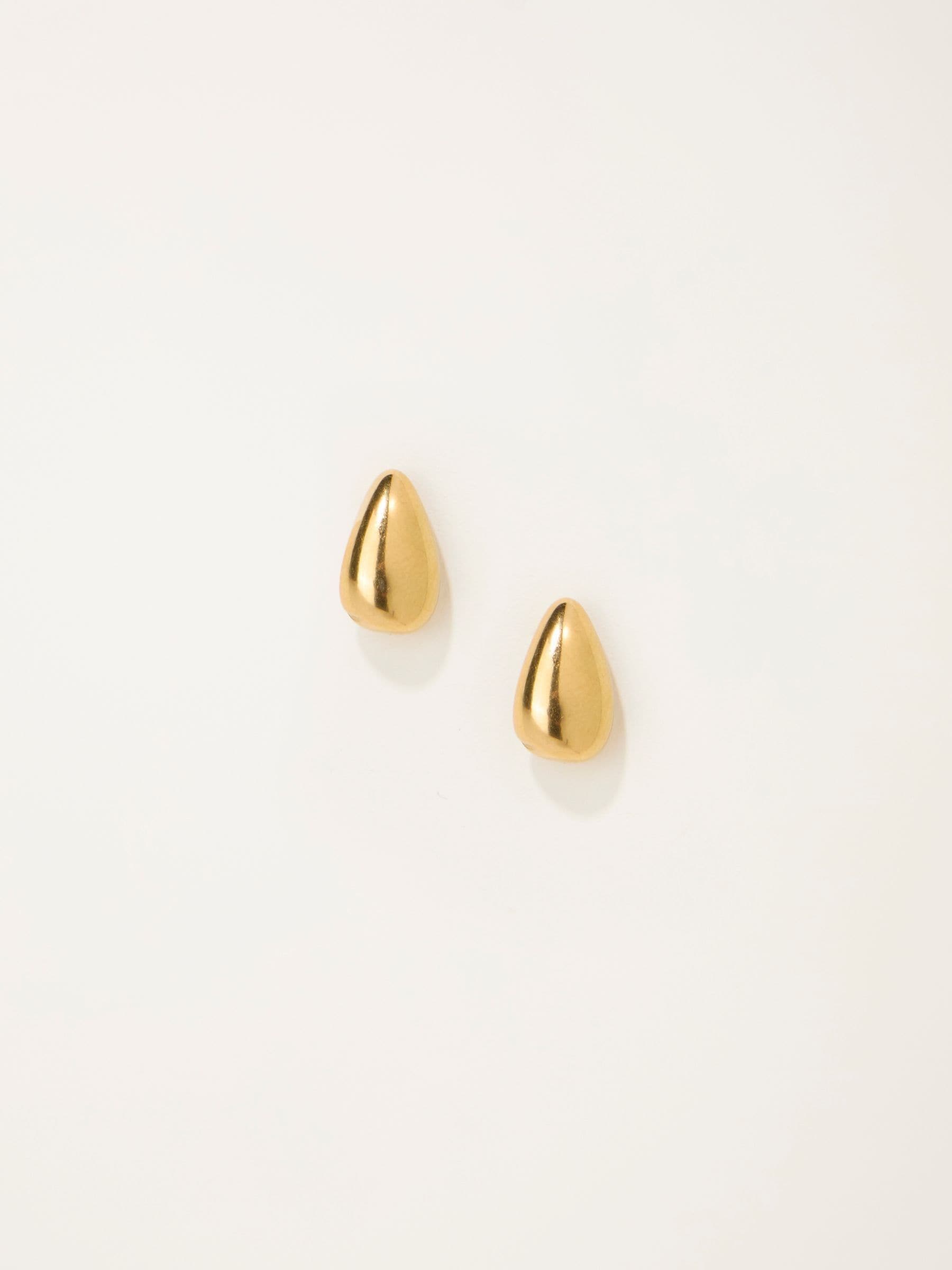 Fat Face - Women's - Teardrop Stud Earrings - Gold