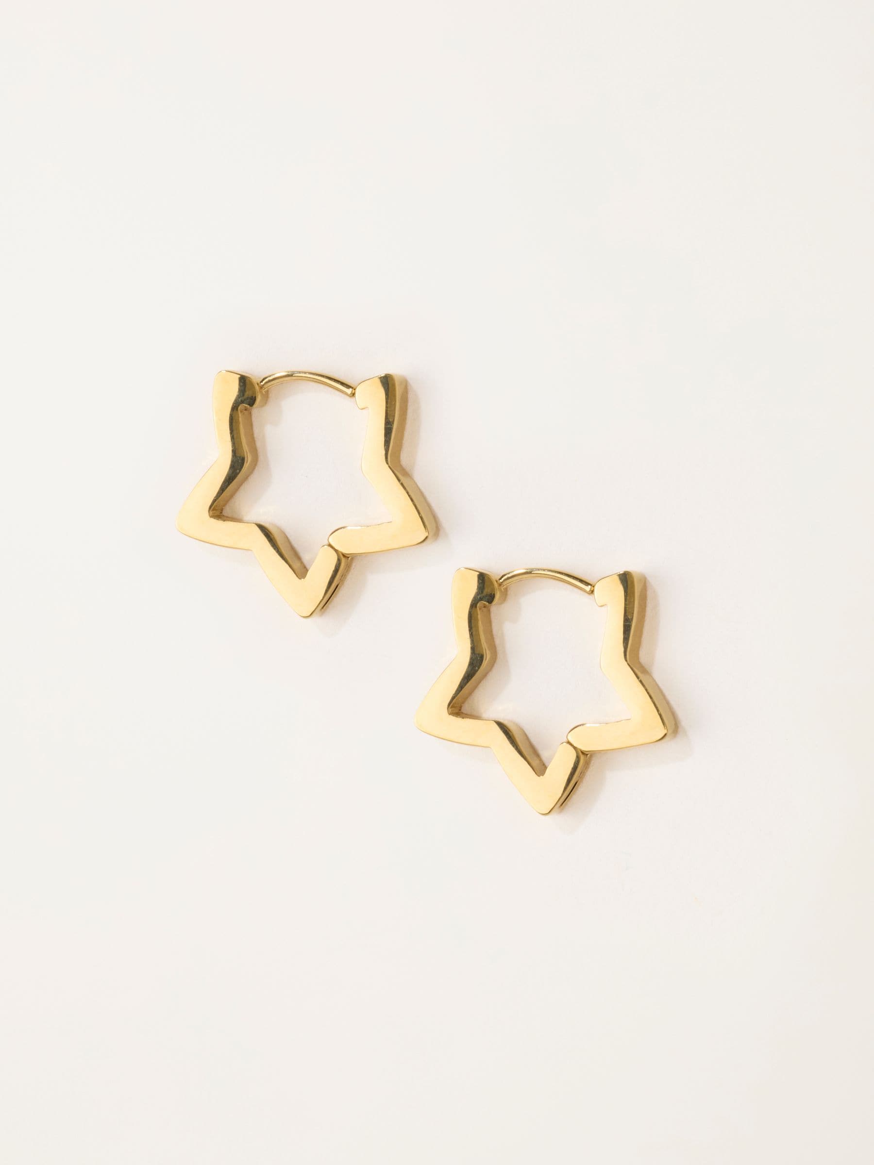 Fat Face - Women - Earrings - Star Hoops - Gold