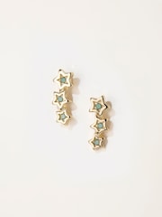 FatFace Gold Tone Star Crawler Earrings - Image 1 of 2