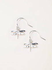 FatFace Silver Tone Dragonfly Drop Earrings - Image 1 of 2