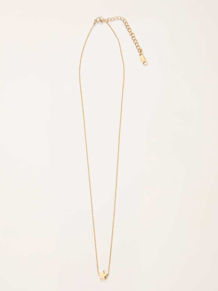 FatFace Gold Tone Waterproof Star Necklace - Image 1 of 2