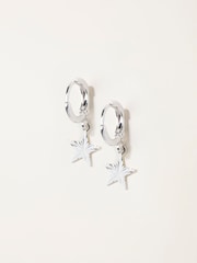FatFace Silver Tone Star Drop Earrings - Image 2 of 3
