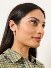 FatFace Blue Trio Flower Drop Earrings - Image 3 of 4